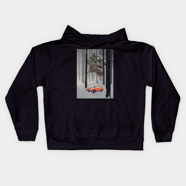 Dreaming in The Red Car Kids Hoodie by Lerson Pannawit